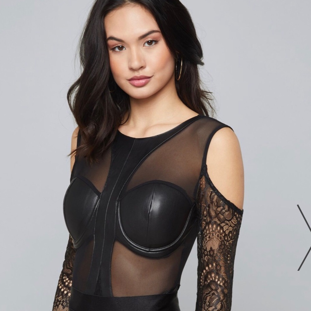 Bebe Brooke Bustier Bodysuit sz Medium